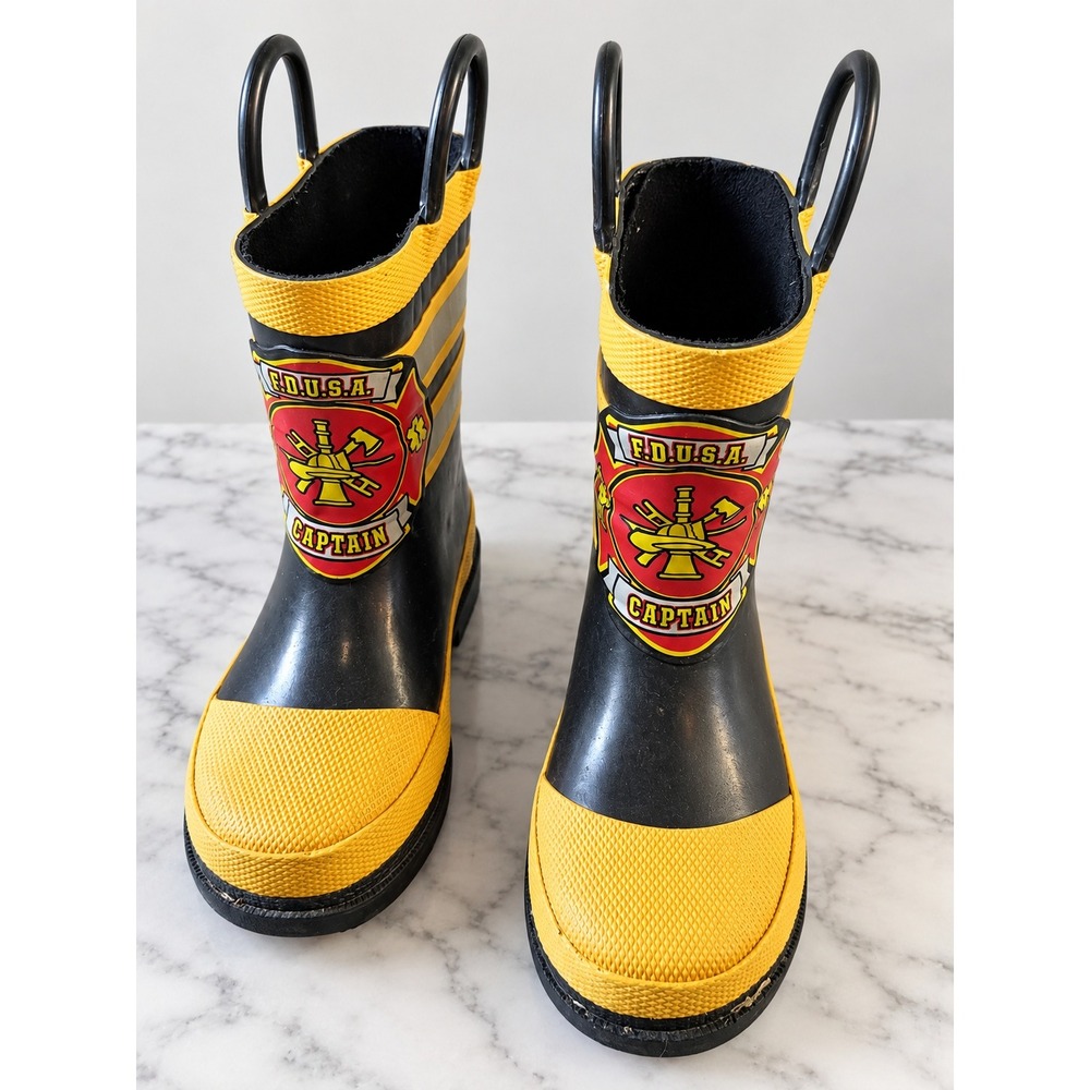 Western Chief F.D.U.S.A. Captain Firefighter Rain Boots Kids Rubber 5/6